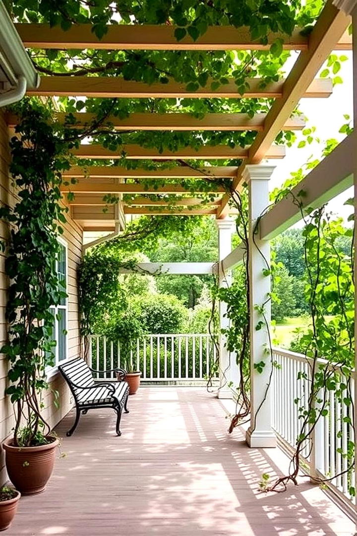 Pergola with Climbing Vines - 21 Back Porch Ideas