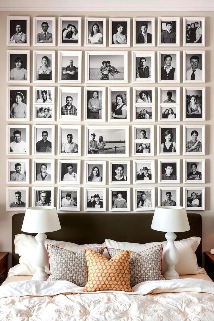 Personal Photo Collage - 21 Bedroom Wall Decor Ideas