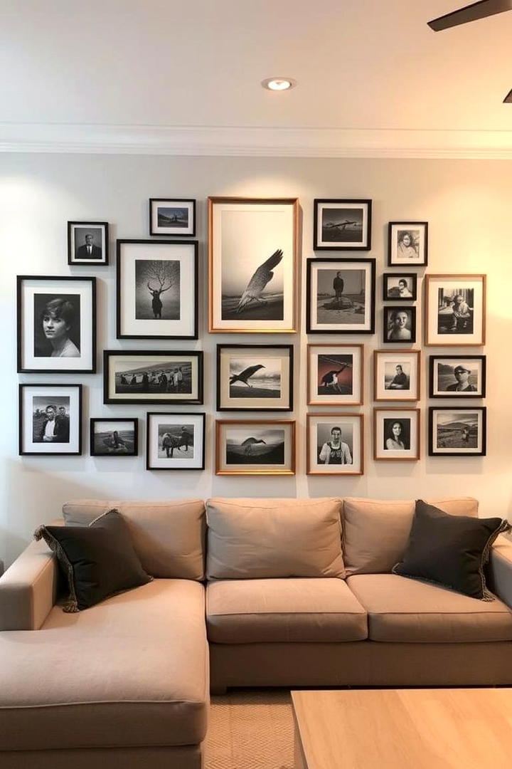 Personalized Art Displays - 21 Cozy Living Room Ideas