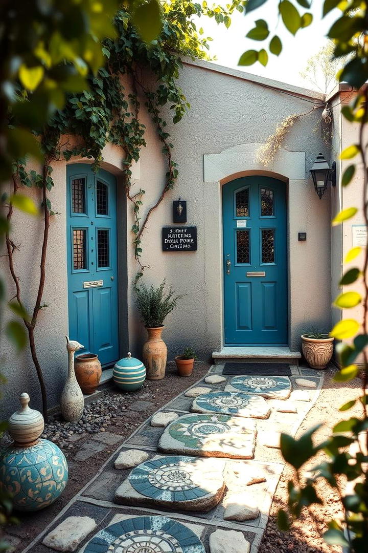 Personalized Artistic Touches - 30 Grey House With Blue Door Ideas