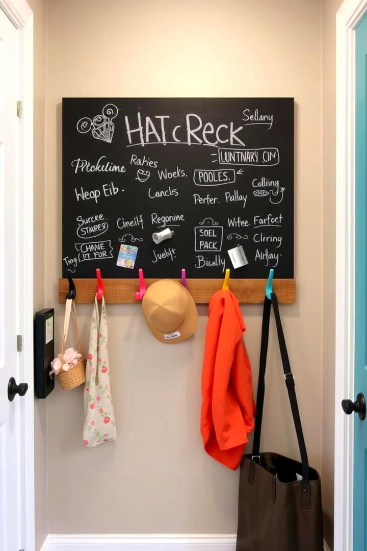 Personalized Chalkboard Hat Rack - 30 Hat Rack Ideas