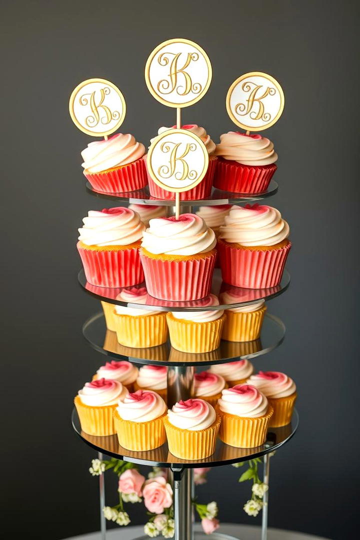 Personalized Cupcake Display - 21 Wedding Food Ideas