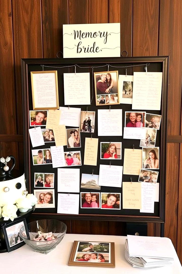 Personalized Memory Lane Display - 21 Bridal Shower Ideas