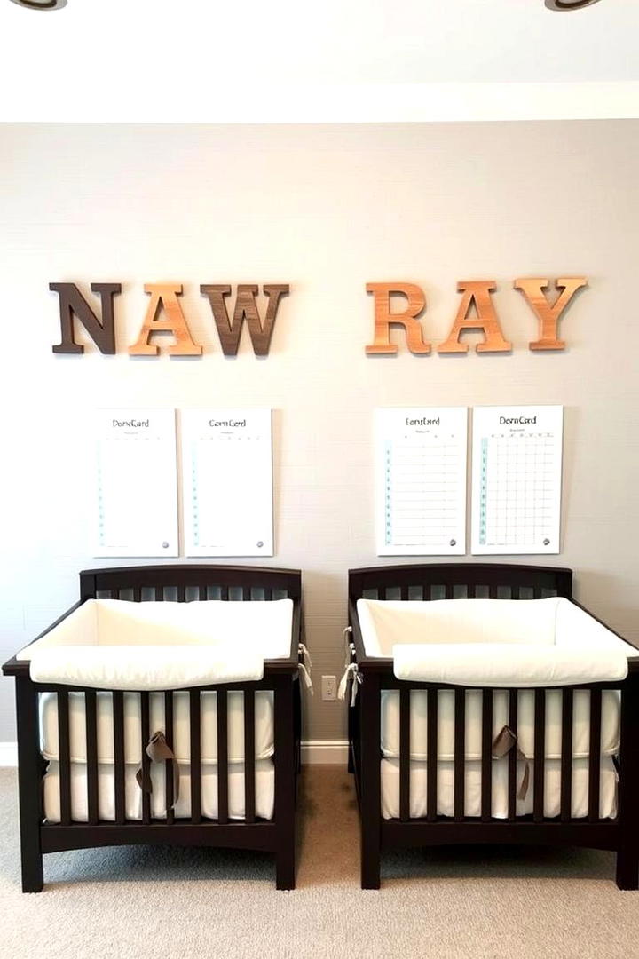 Personalized Name Displays - 30 Twin Nursery Ideas