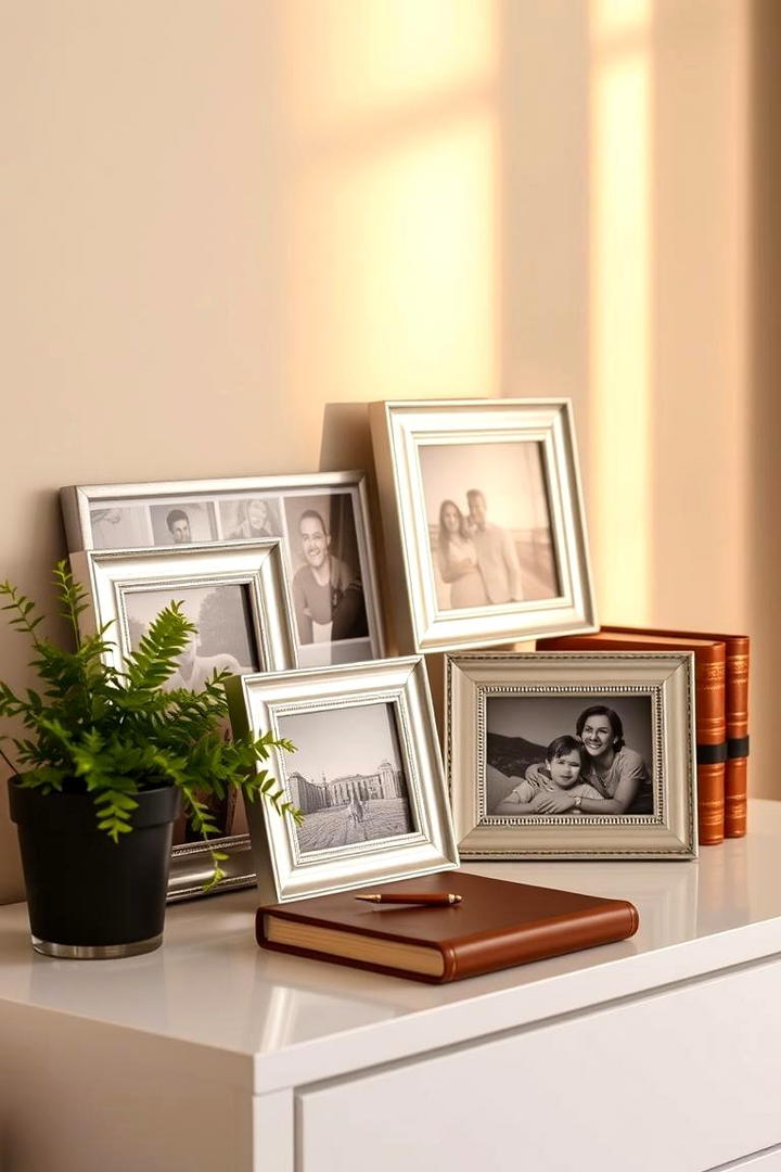 Personalized Photo Frame Display - 30 Desk Decor Ideas