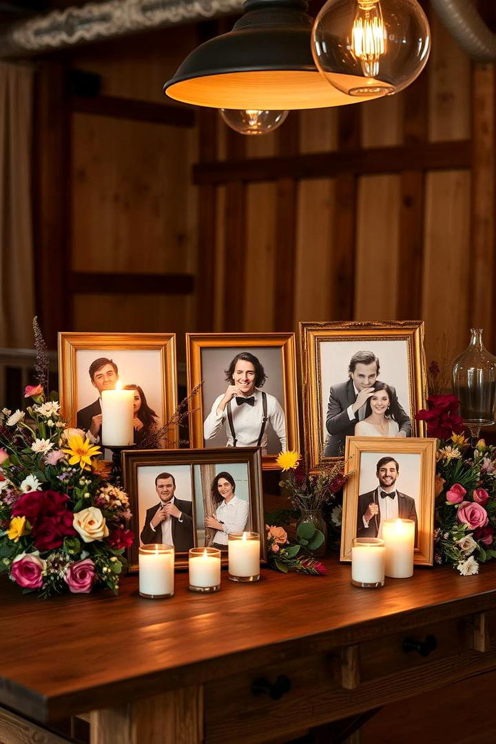 Personalized Photo Table Display - 21 Wedding Table Decoration Ideas