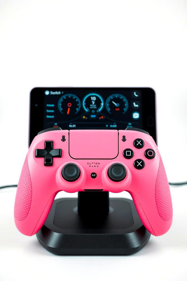 Personalized Pink Gaming Controllers - 30 Pink Gaming Setup Ideas