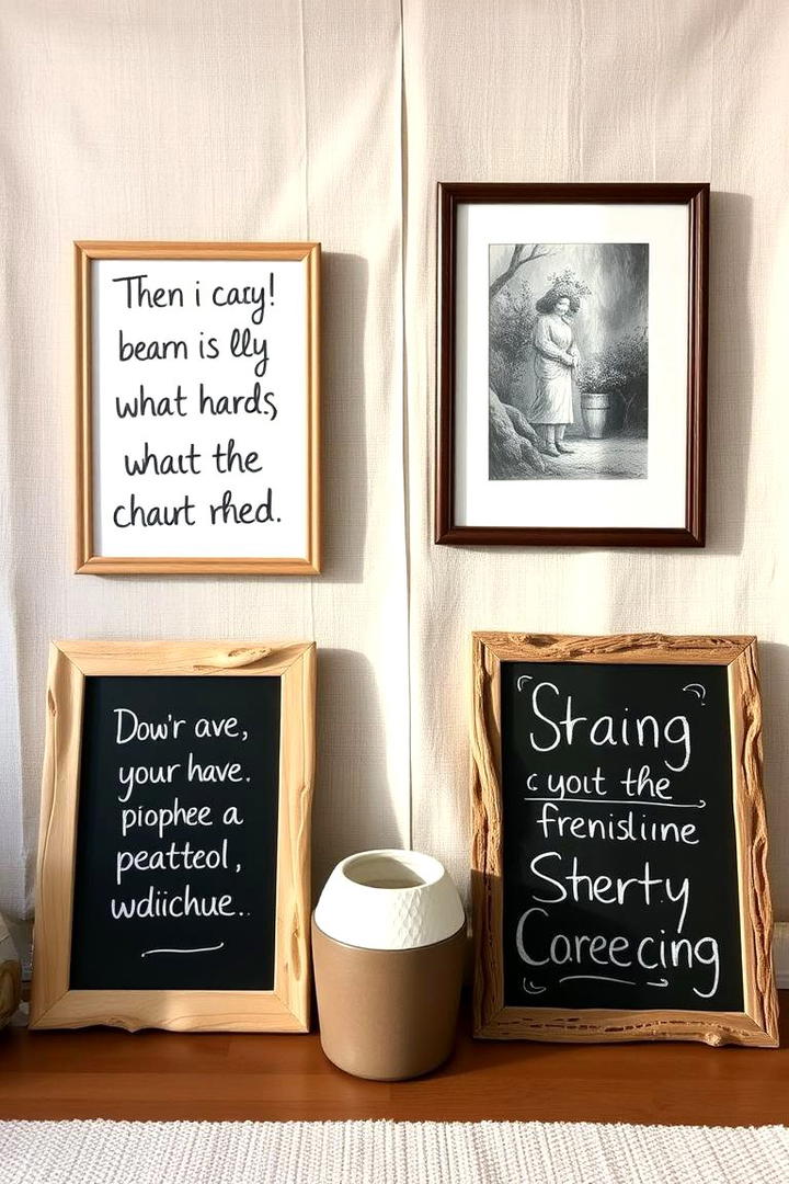 Personalized Quote and Photo Mix - 21 Photo Wall Ideas