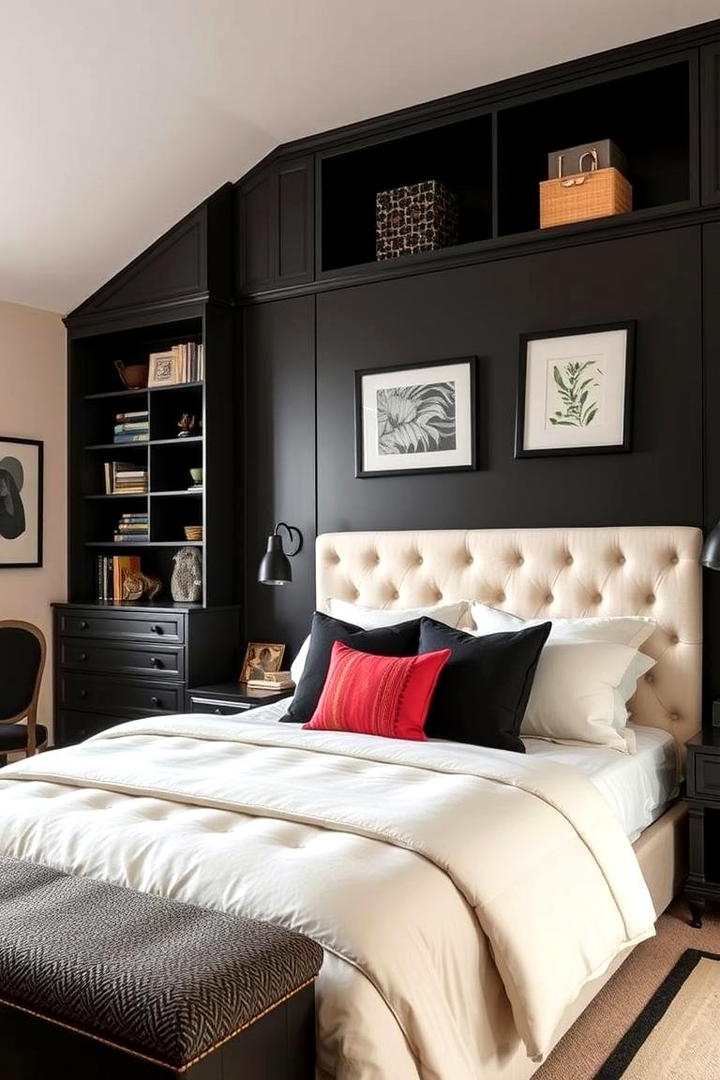 Personalized Spaces with Custom Touches - 21 Cream and Black Bedroom Ideas