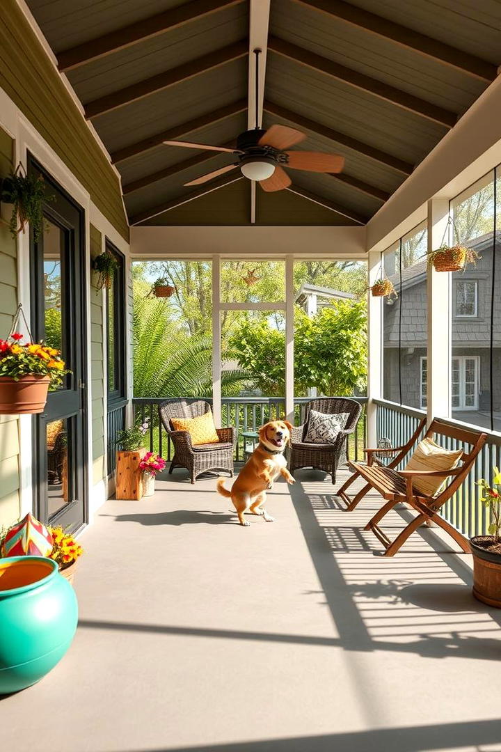 Pet Friendly Porch Paradise - 21 Screened-in Porch Ideas