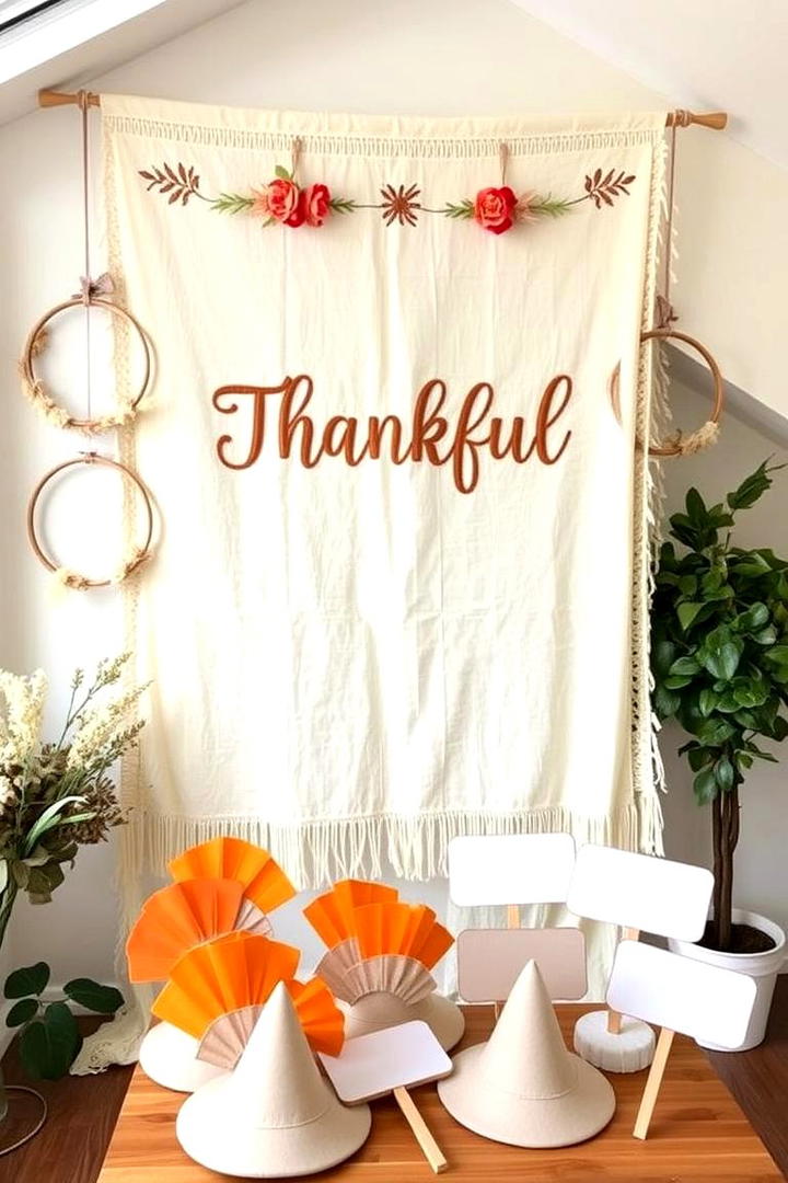 Photo Booth Backdrop - 30 Friendsgiving Decor Ideas