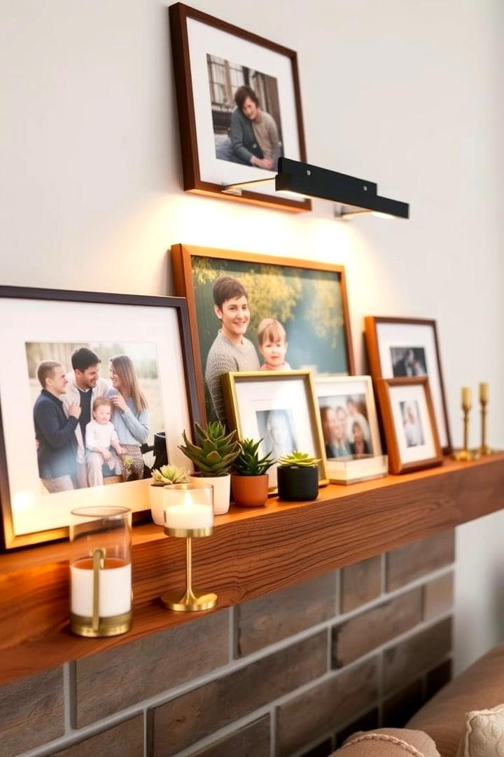 Photo Ledge Display - 30 Photo Display Ideas