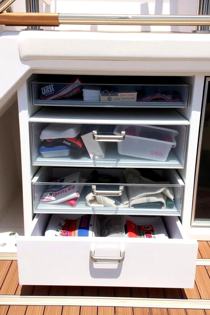 Plastic Drawer Toy Organizers - 30 Outdoor Toy Storage Ideas