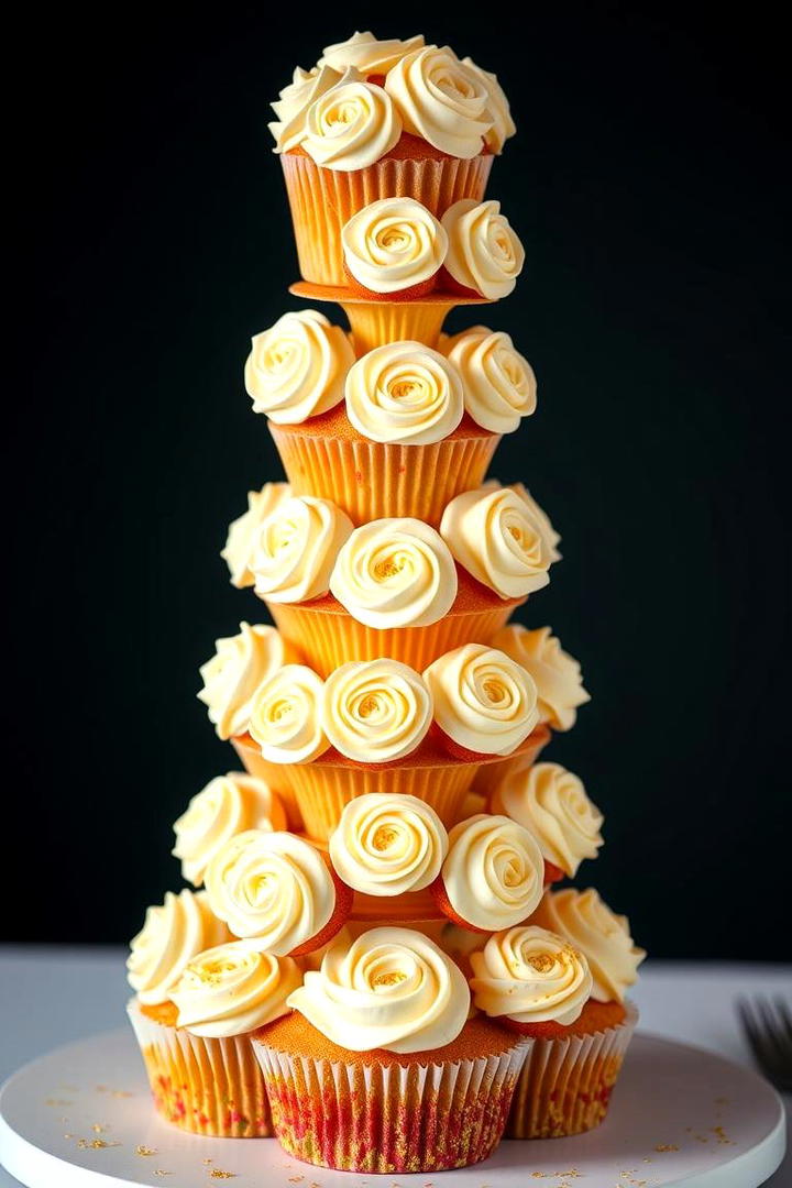 Playful Cupcake Tower - 30 Birthday Decoration Ideas