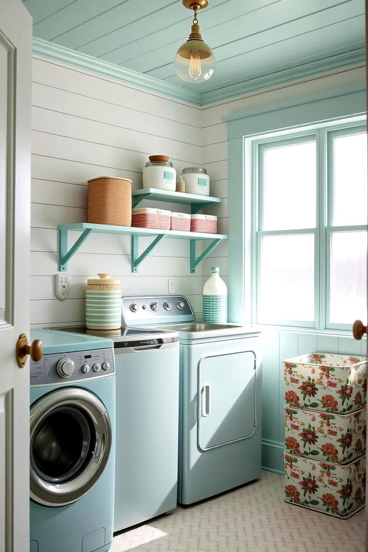 Playful Mint Julep - 30 Laundry Room Paint Ideas