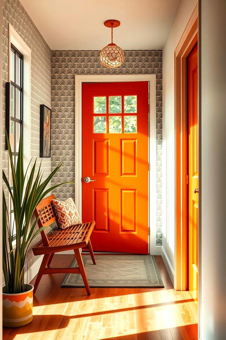 Playful Orange - 30 Interior Door Color Ideas