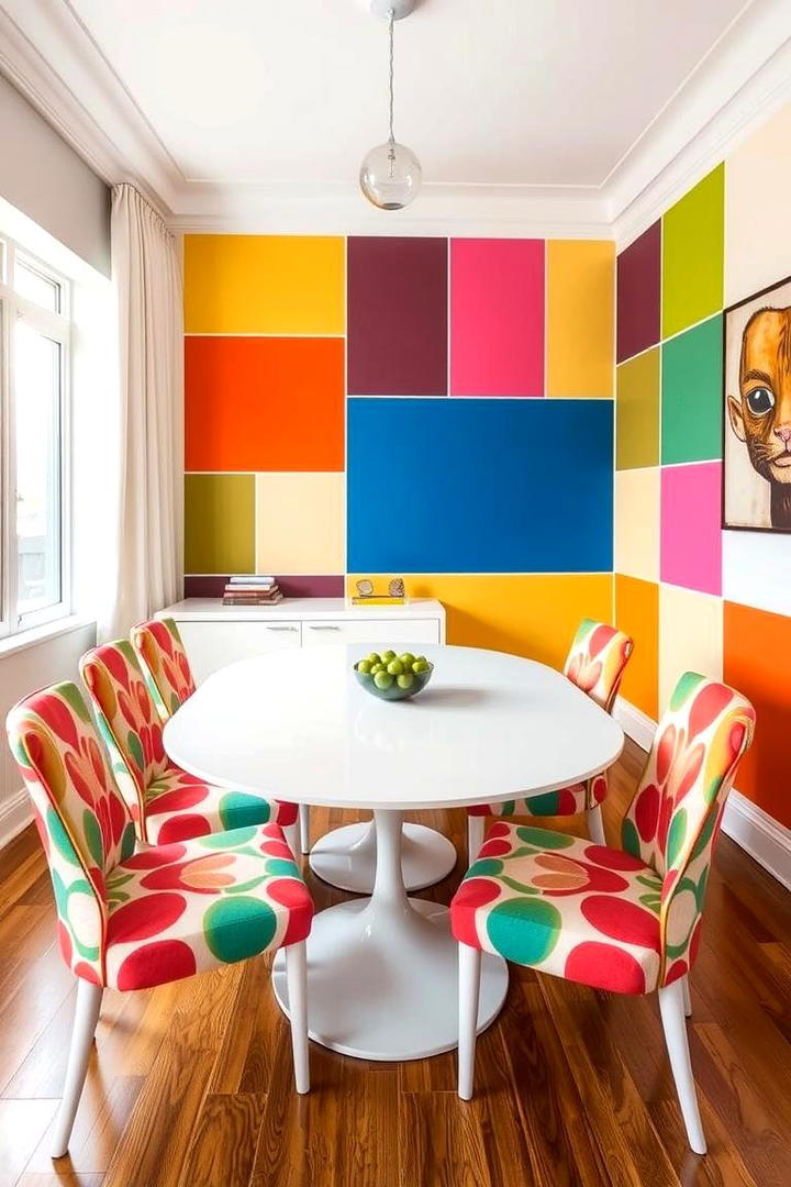 Playful Patterned Chairs - 30 Mid-century Modern Dining Rooms