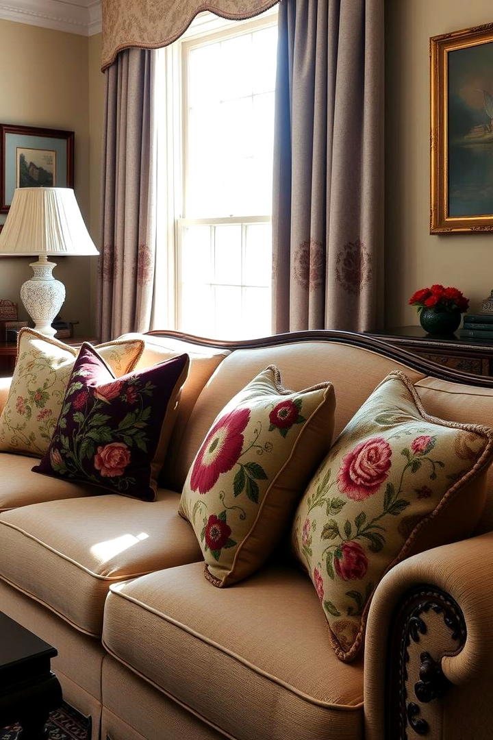 Plush Throw Pillows - 30 Traditional Living Room Ideas