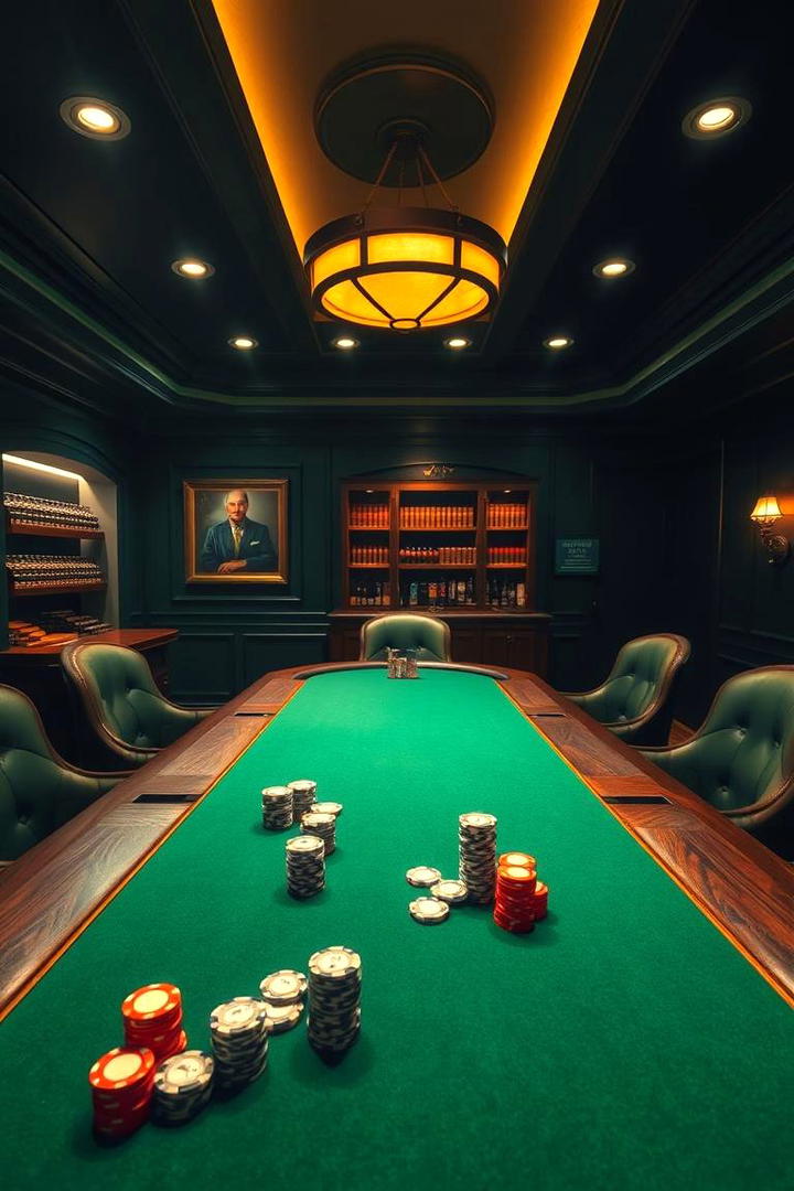 Poker Night Den - 21 Man Cave Ideas