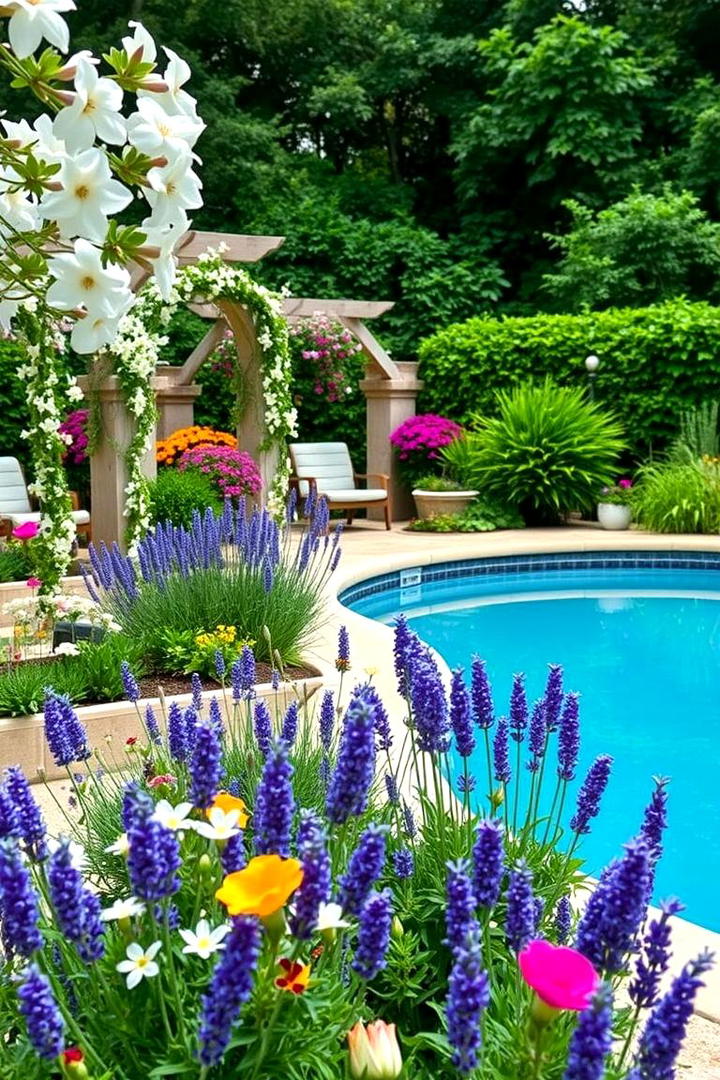 Poolside Garden Oasis - 17 Pool Landscaping Ideas