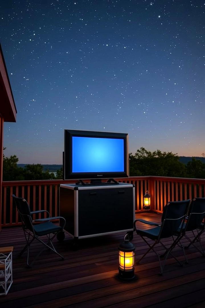 Portable Outdoor Theater - 30 Outdoor Tv Ideas