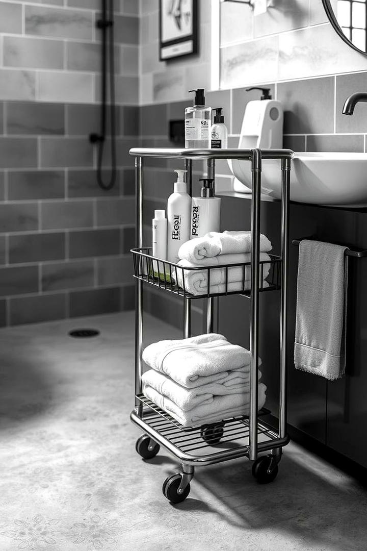 Portable Storage Carts - 21 Bathroom Storage Ideas