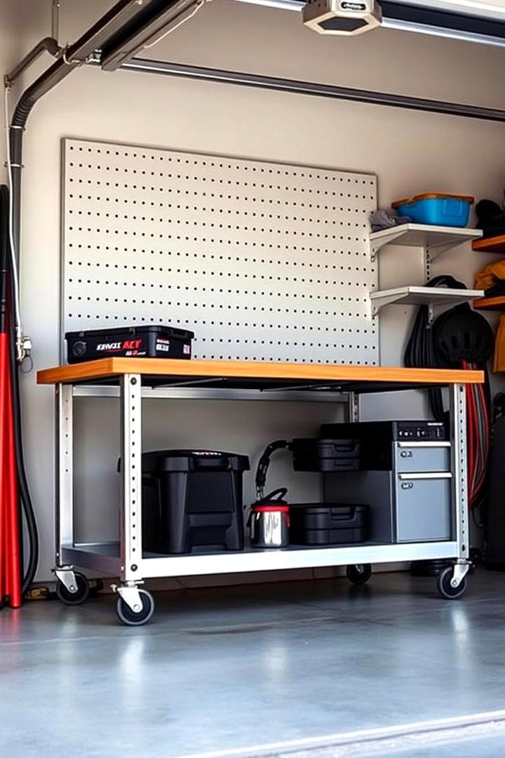 Portable Workbench for Flexibility - 30 Garage Workbench Ideas