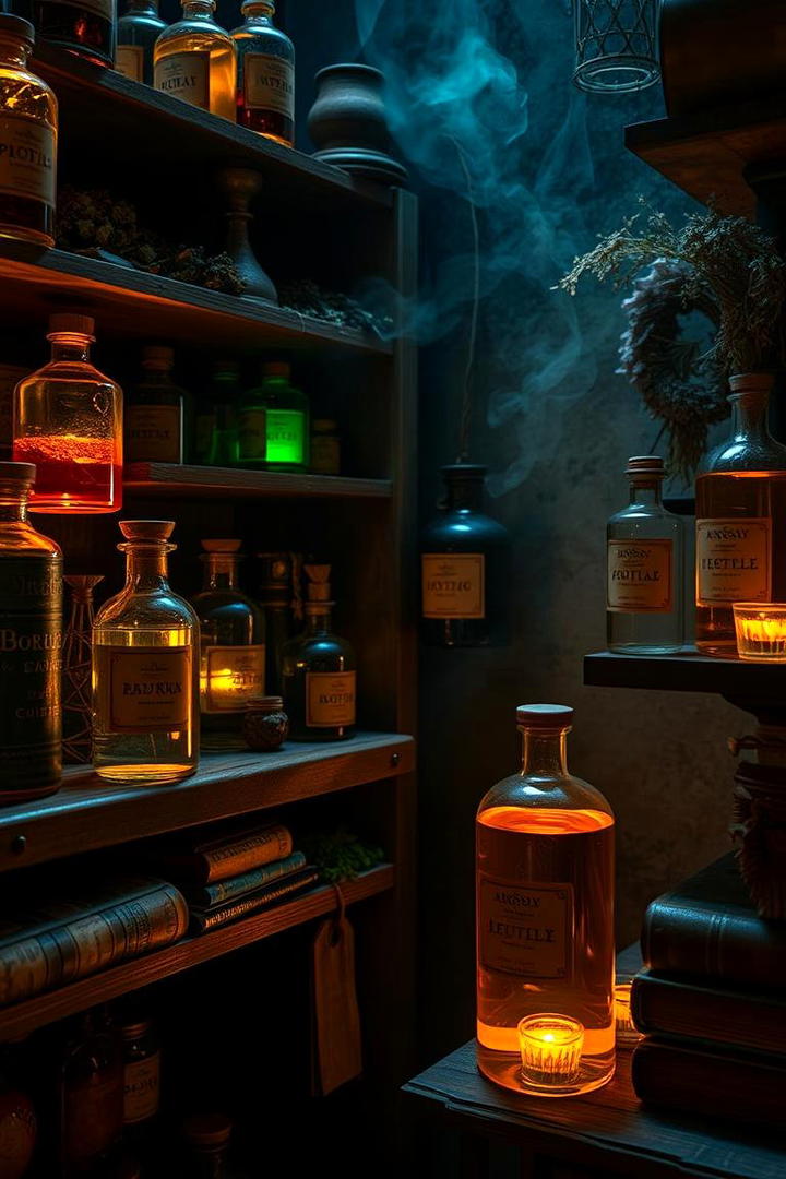 Potion Bottle Shelves - 30 Harry Potter Decor Ideas