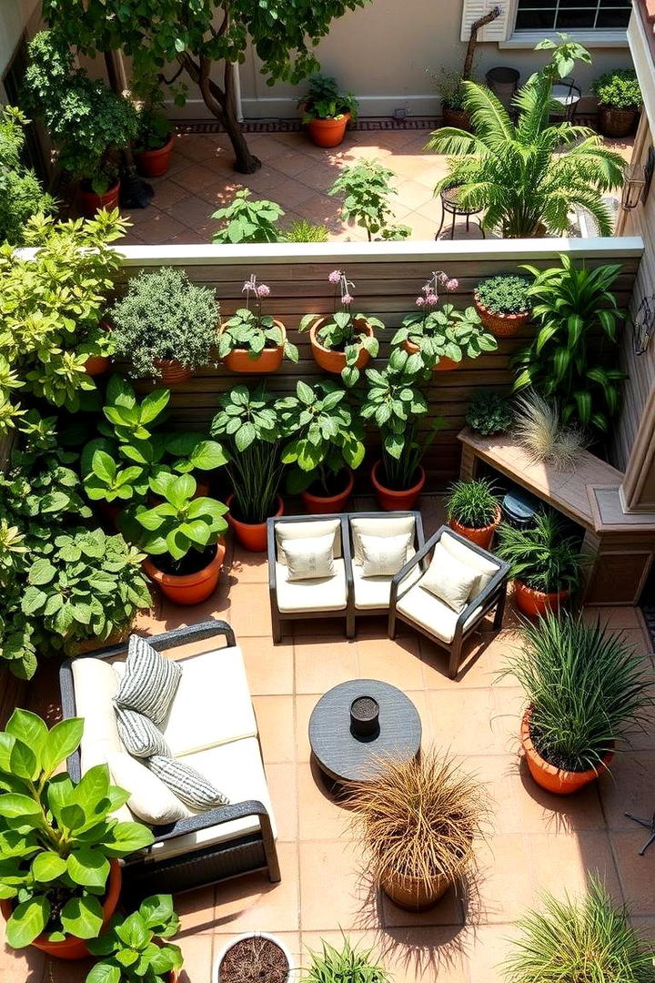 Potted Plant Arrangements for Versatile Privacy - 21 Patio Privacy Ideas