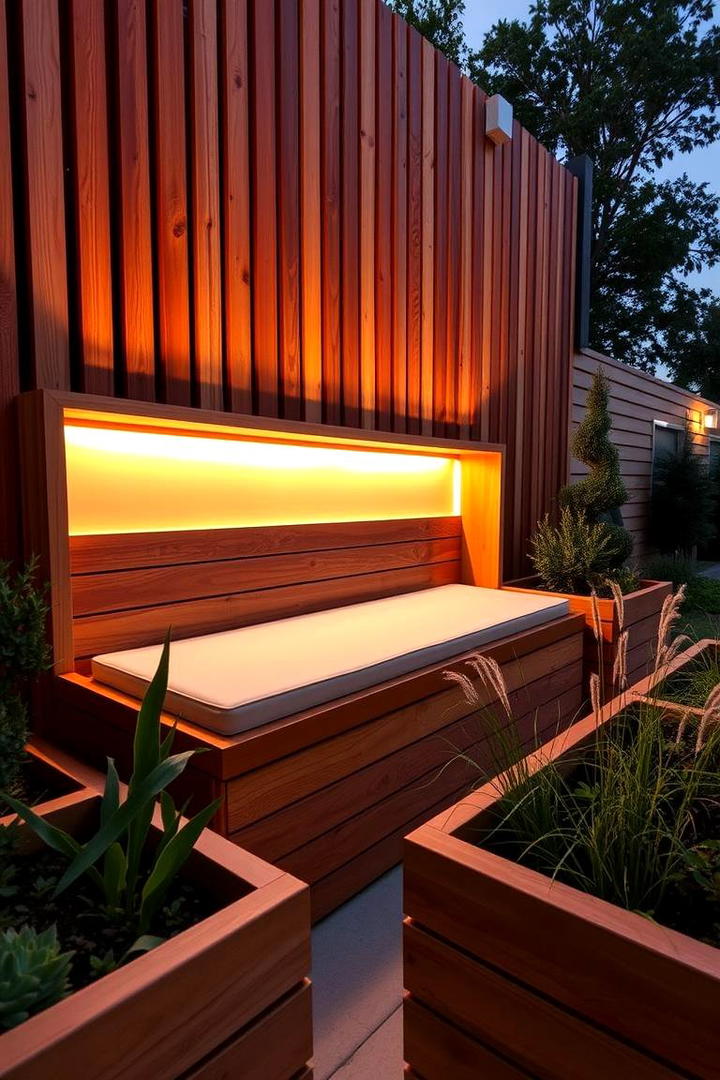 Privacy Fence with Built in Seating - 21 Privacy Fence Ideas