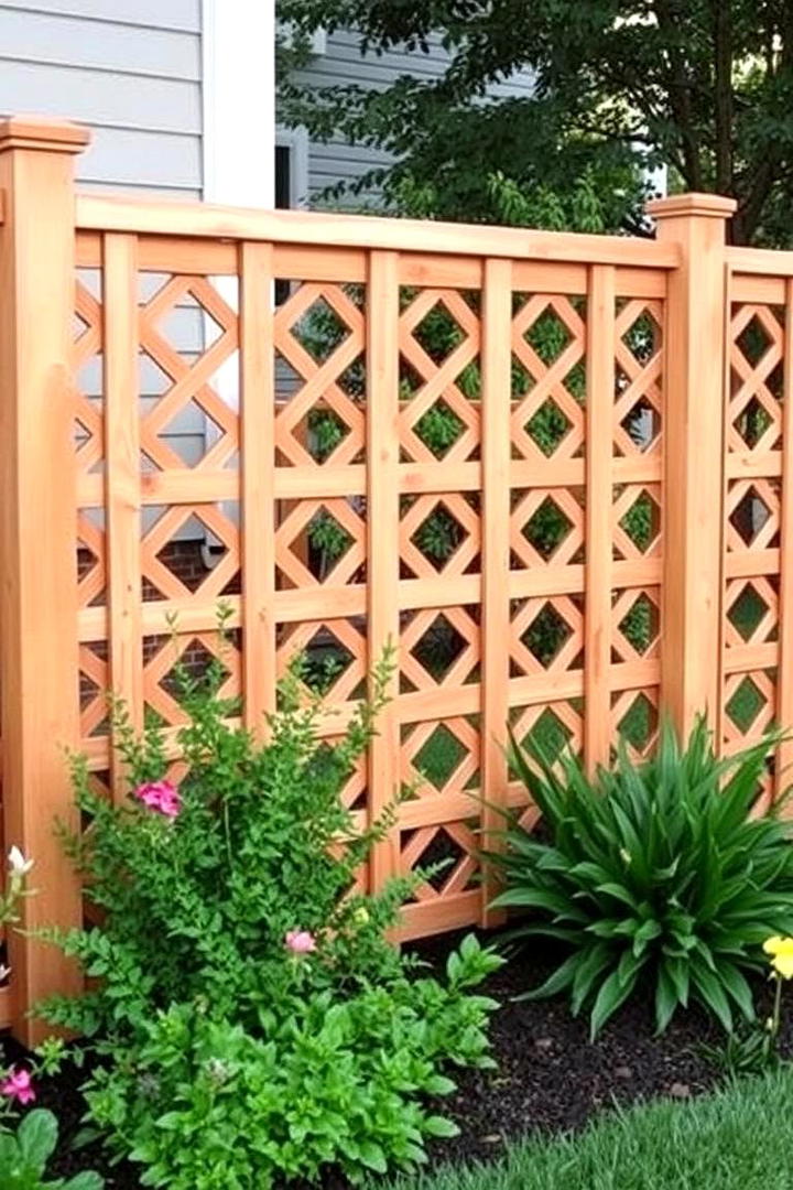 Privacy Lattice Fence - 21 Front Yard Fence Ideas