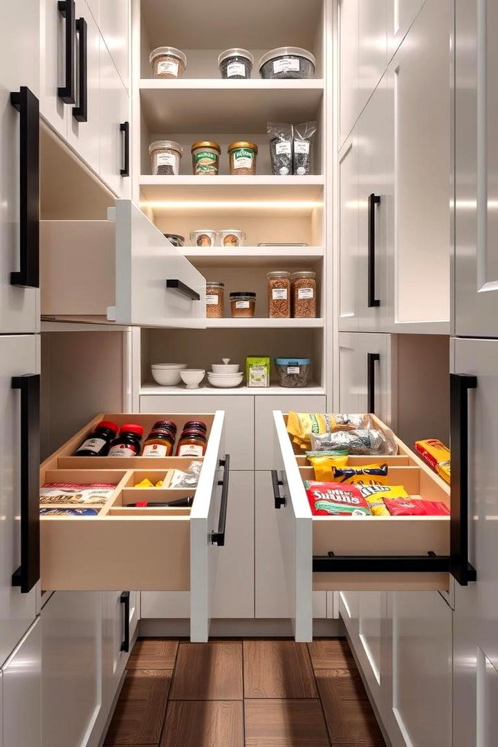 Pull Out Drawer Innovations - 21 Larder Cupboard and Pantry Ideas for Your Kitchen