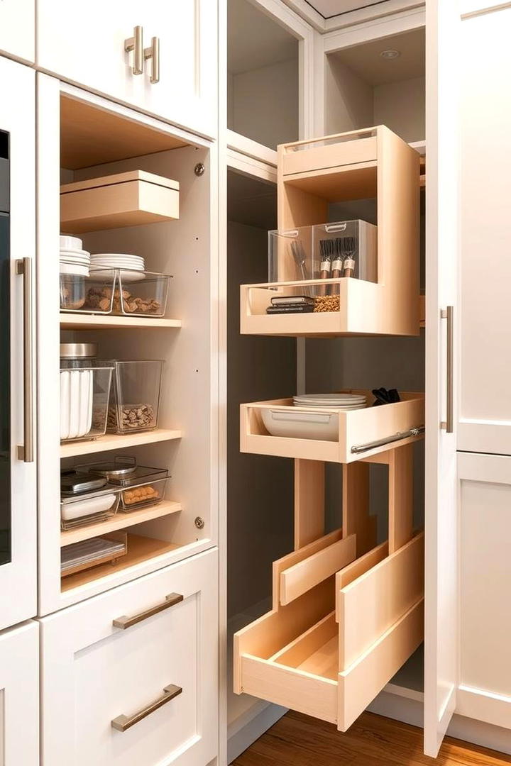 Pull Out Organizational Cabinets - 21 Kitchen Cabinet Ideas