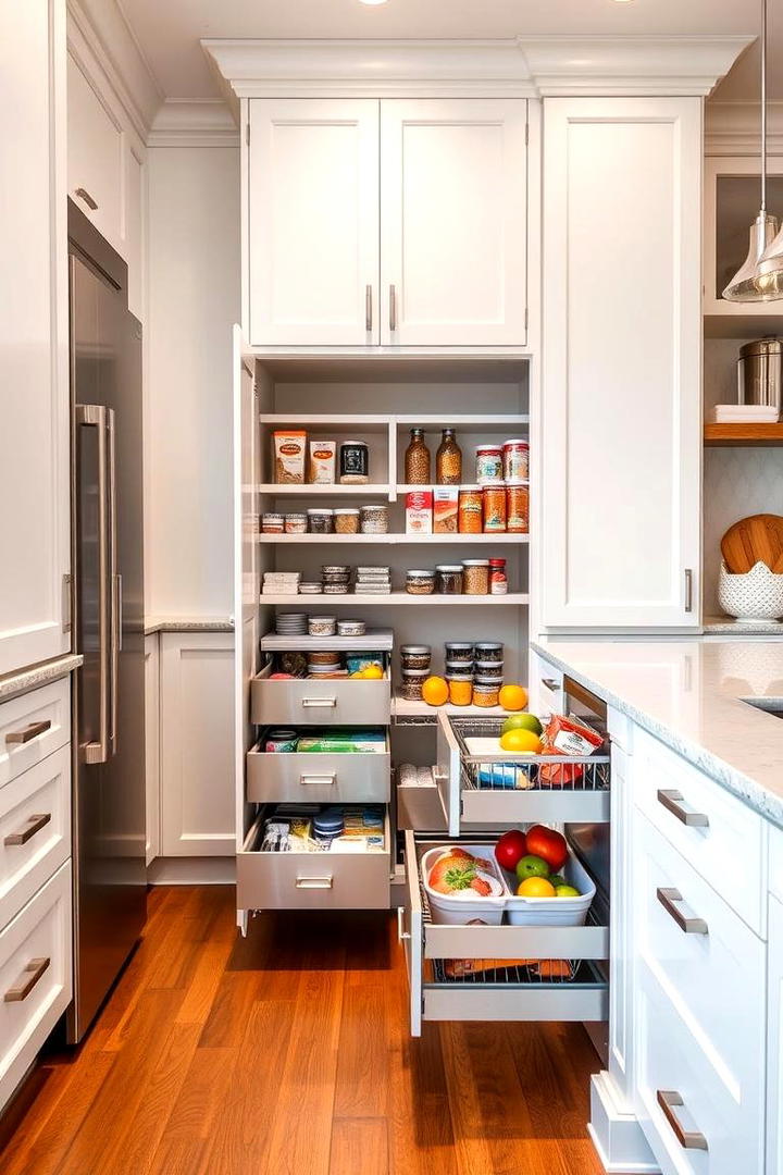 Pull Out Pantry Bins - 21 Kitchen Pantry Ideas