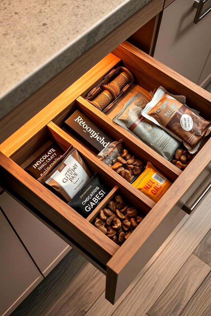 Pull out Snack Drawers - 30 Snack Storage Ideas