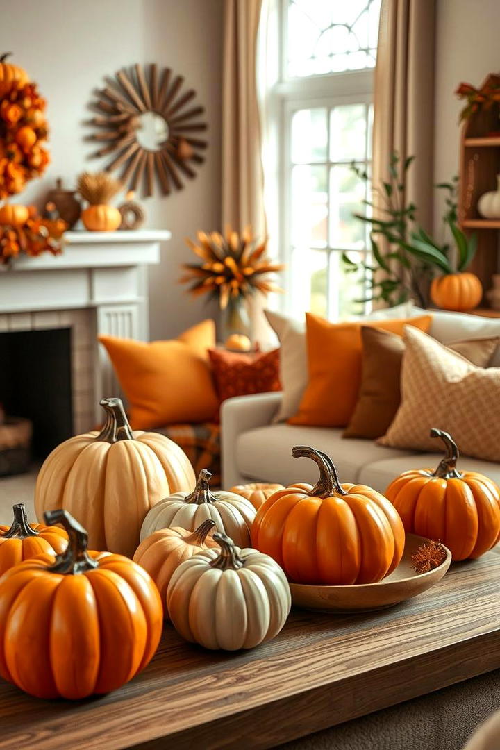 Pumpkin Inspired Decor - 30 Fall Living Room Ideas