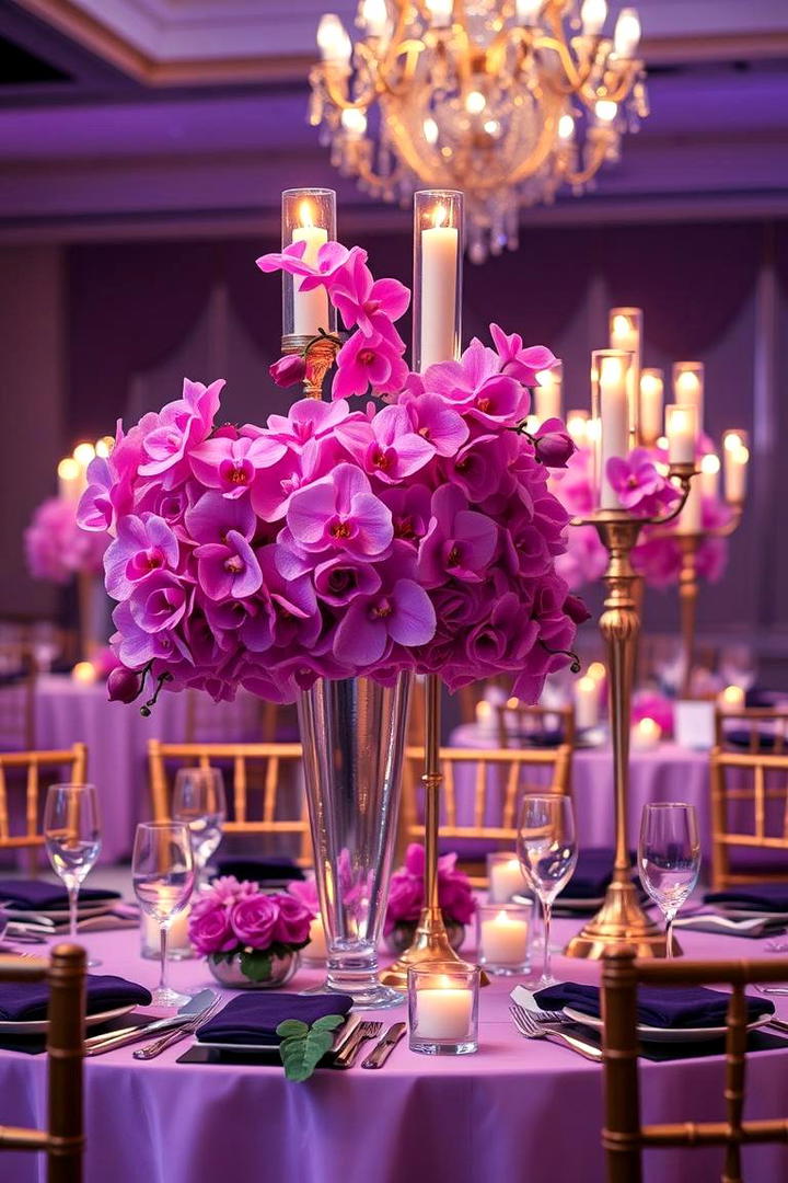 Purple Centerpieces - 17 Purple Wedding Theme Ideas