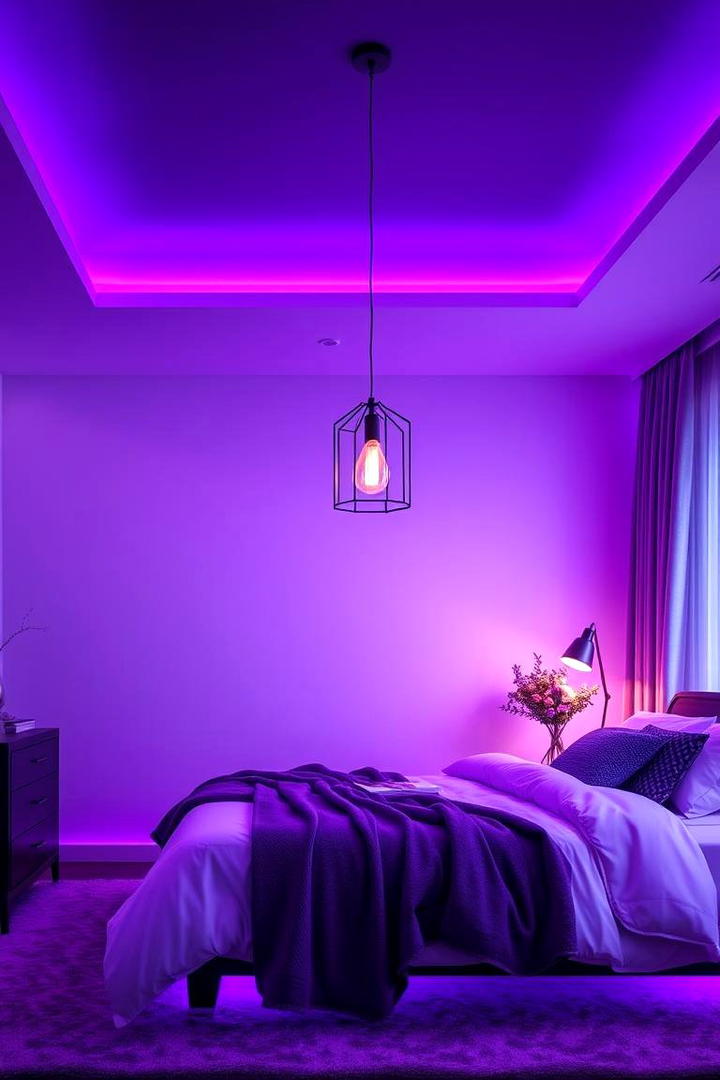 Purple Lighting Fixtures - 17 Purple Bedroom Ideas