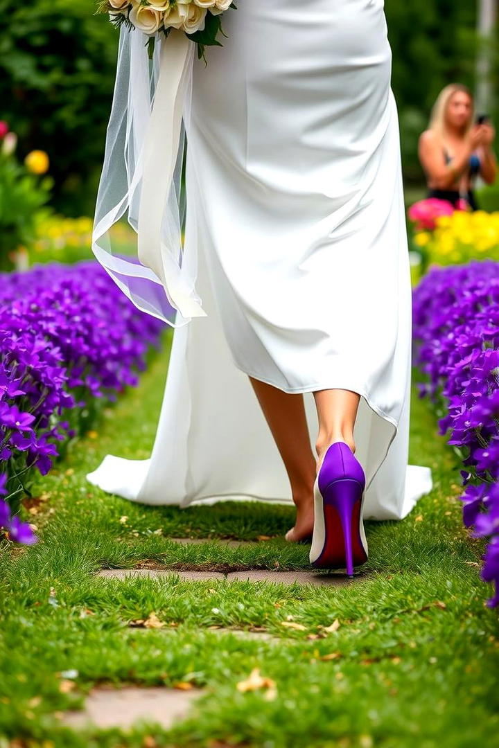 Purple Shoes for the Bride - 17 Purple Wedding Theme Ideas