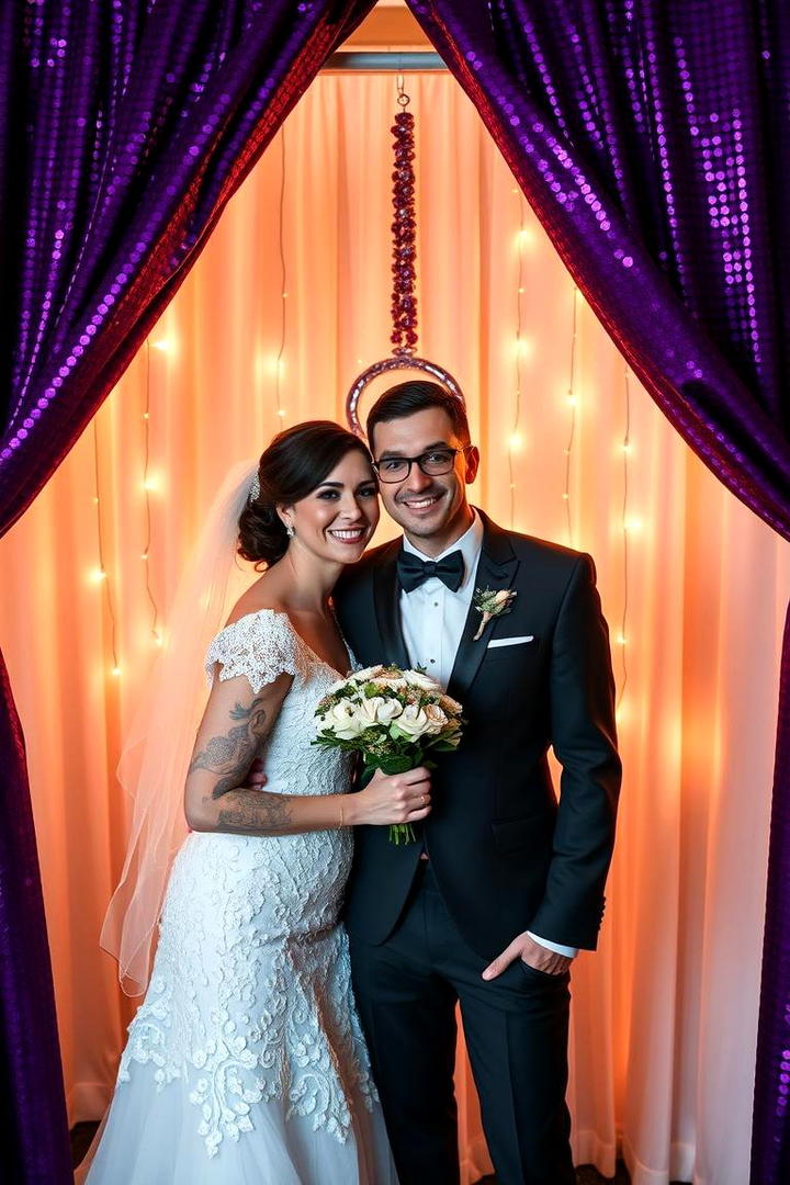 Purple Themed Photo Booth - 17 Purple Wedding Theme Ideas