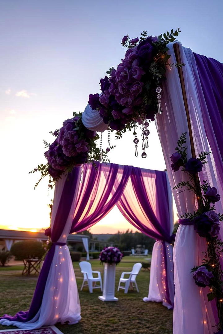 Purple Wedding Arch - 17 Purple Wedding Theme Ideas