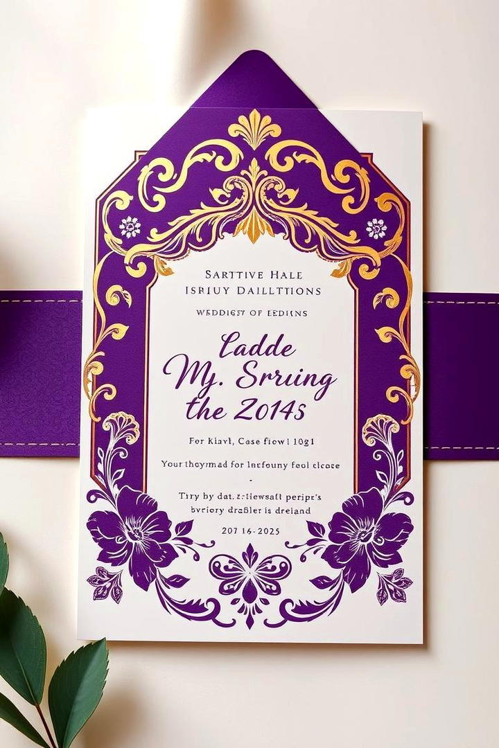 Purple Wedding Invitations - 17 Purple Wedding Theme Ideas