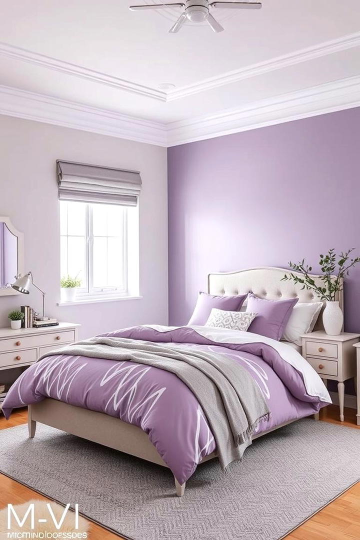 Purple and Gray Color Scheme - 17 Purple Bedroom Ideas