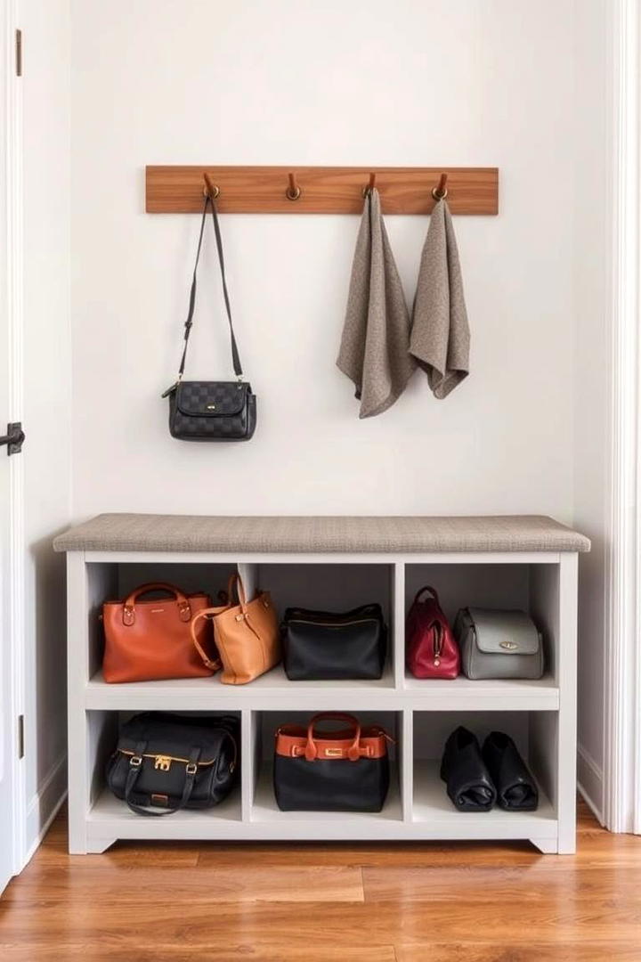 Purse Storage Bench - 17 Purse Storage Ideas