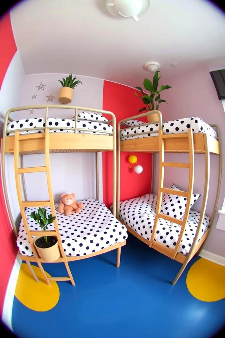 Quirky Bunk Room with Unexpected Design Elements - 30 bunk room ideas