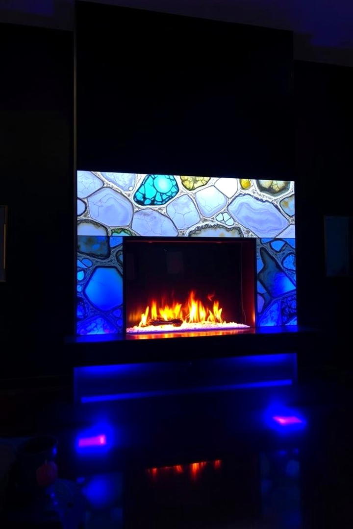 Radiant LED Integrated Hearth - 30 Fireplace Hearth Ideas