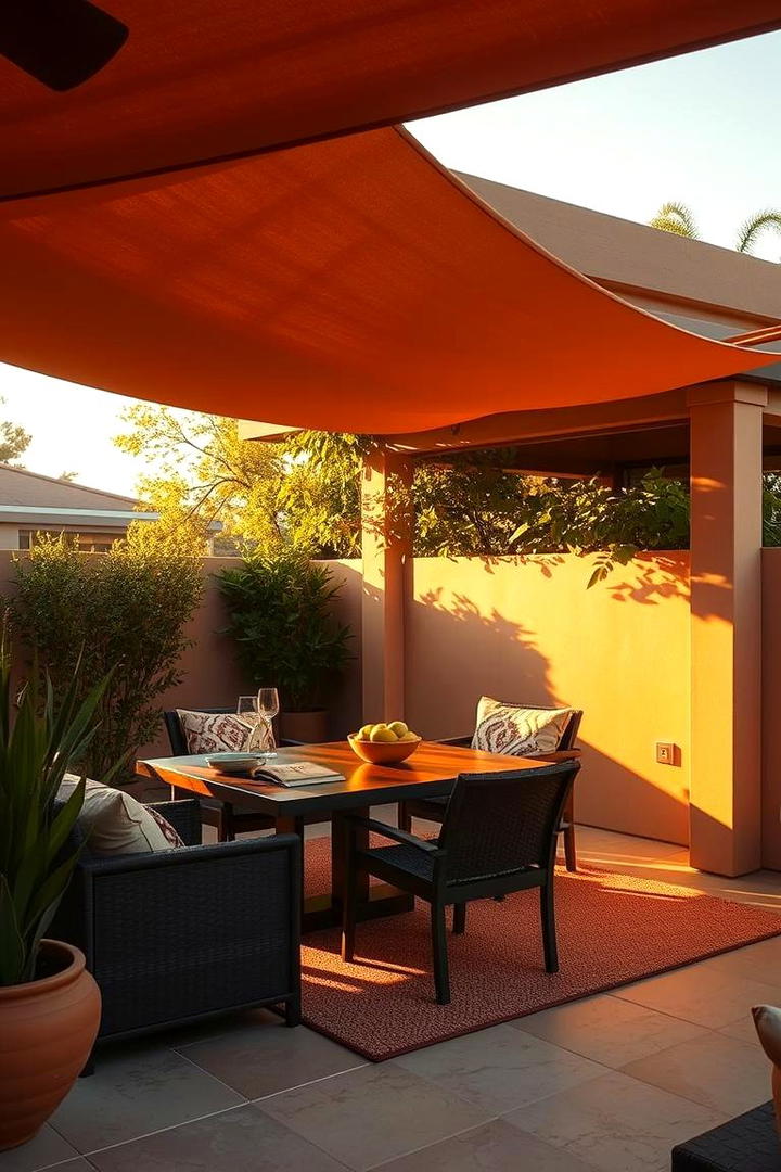 Radiant Sun Kissed Highlights - 30 Painted Concrete Patio Ideas