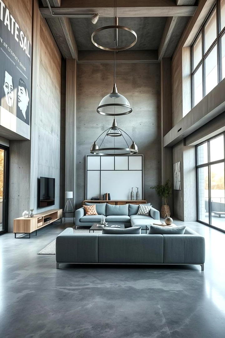 Raw Concrete Elegance - 21 Industrial Interior Design Style Ideas