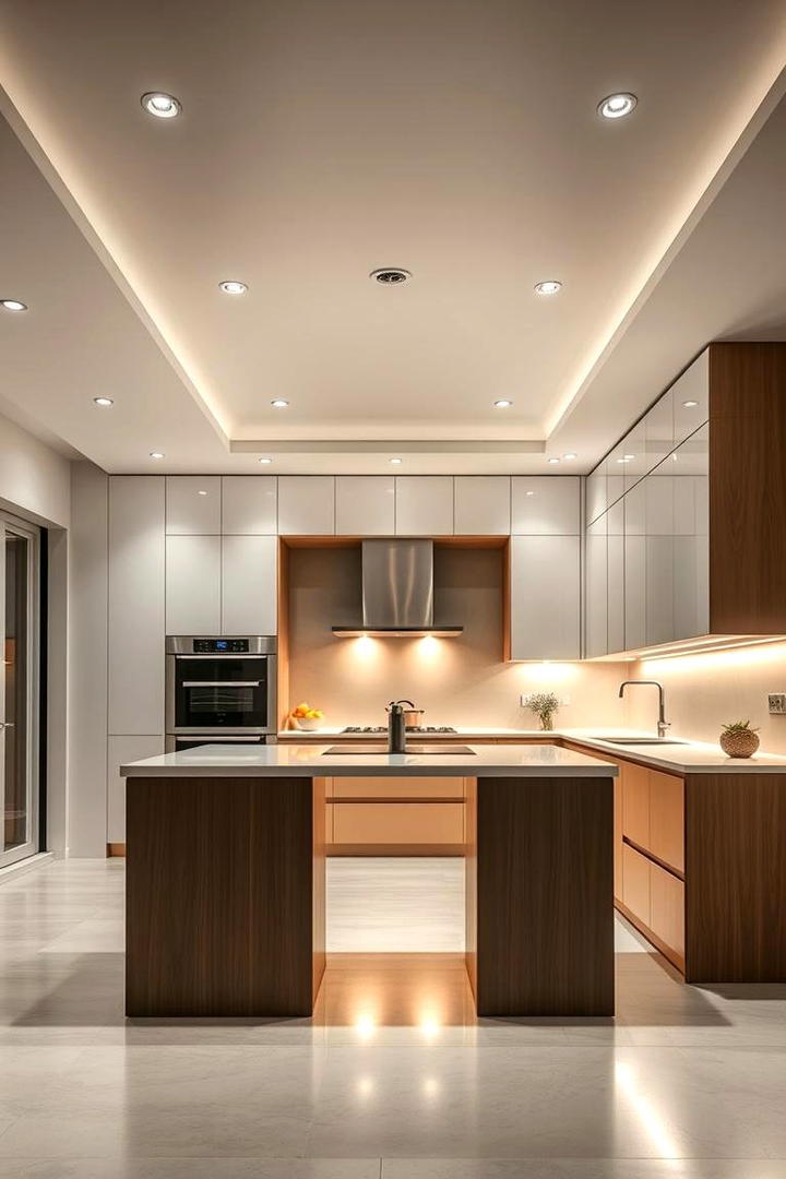 Recessed Lighting Sophistication - 30 Kitchen Island Lighting Ideas