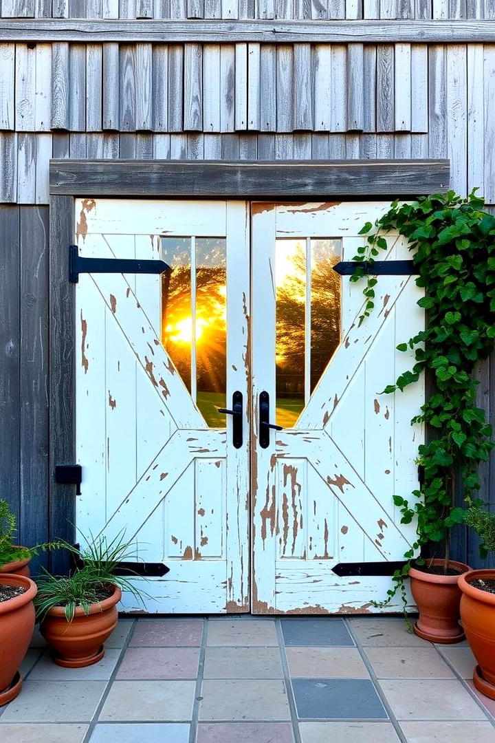 Reclaimed Barn Doors as Accents - 30 Rustic Patio Ideas